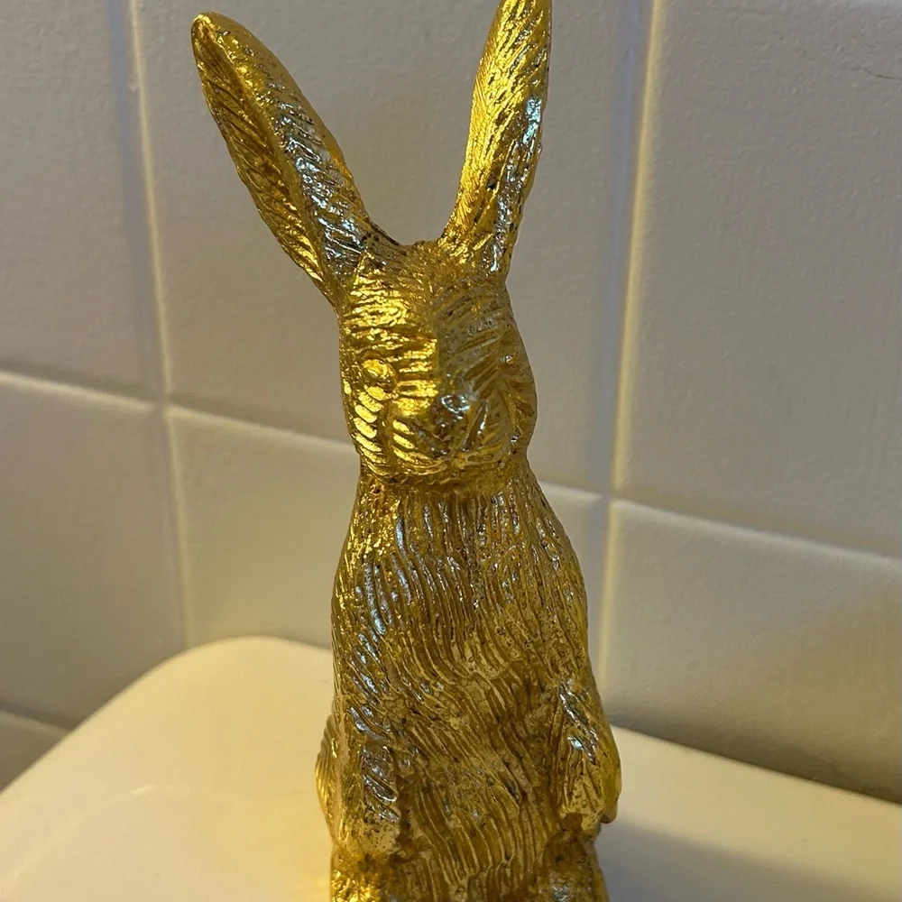 Elegant Gold Bunny Figurine